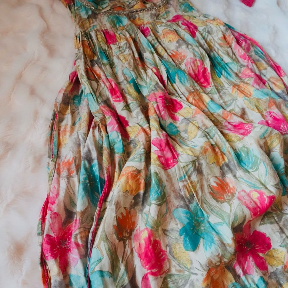 Floral Multicolor Women's Kurthi Indian Design